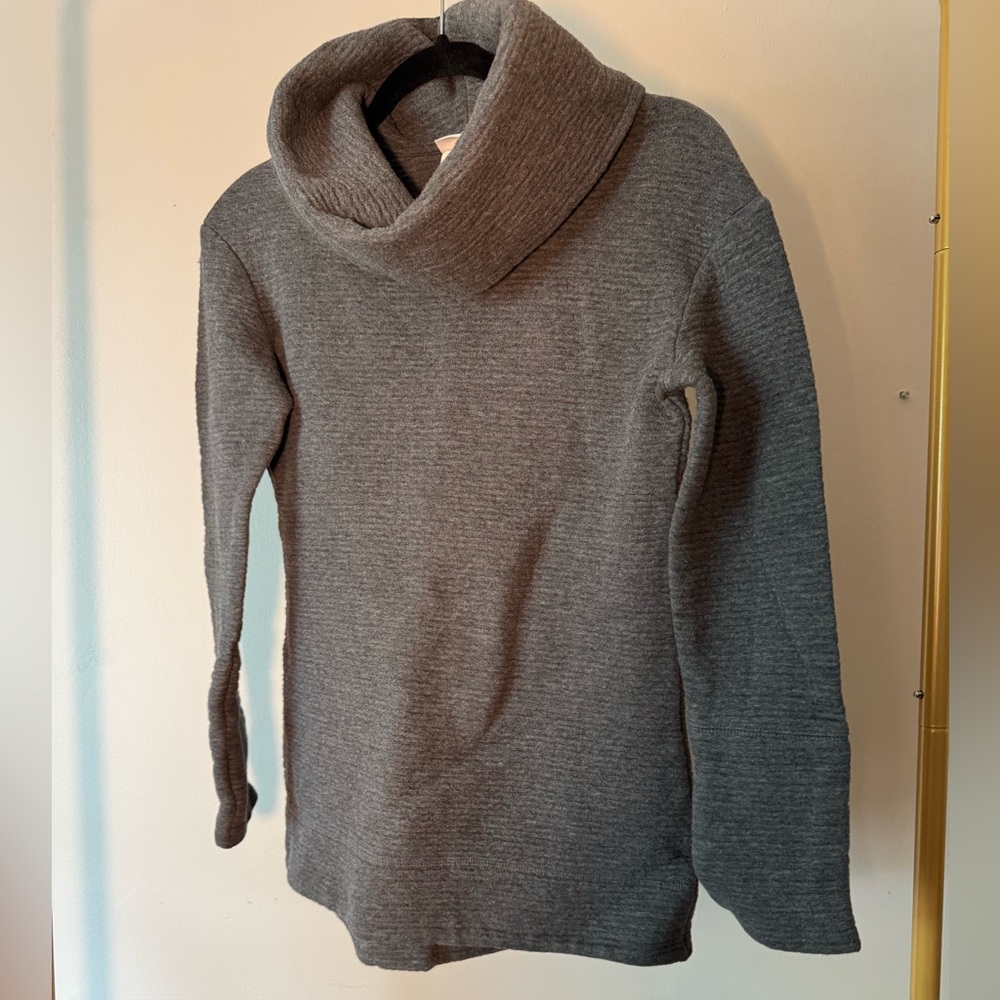 Gray Women's Cowl Neck Sweater